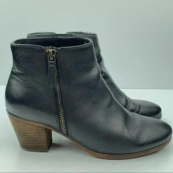 Crown Vintage ankle booties sz 6.5 black leather - Picture 12 of 12